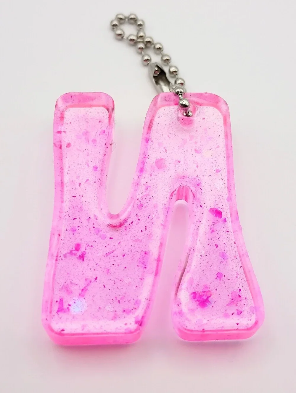 Pink Glitter 'N' Keychain Card Holder Charm - Picture 3 of 4